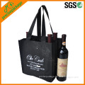 eco wholesale nonwoven black wine bottle bag